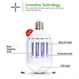 Led Bulb Anti-mosquito Insect Zapper Flying Moths Killer Light Lamp